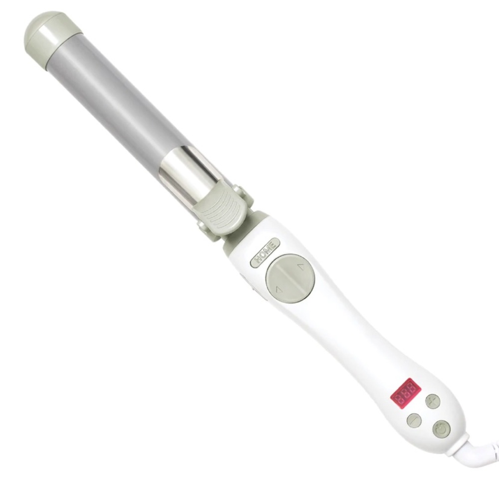 BEACHWAVER® S1.25 DUAL VOLTAGE WHITE ROTATING CURLING IRON